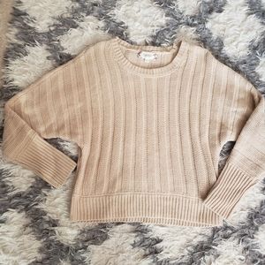 Pink Rose cream sweater small